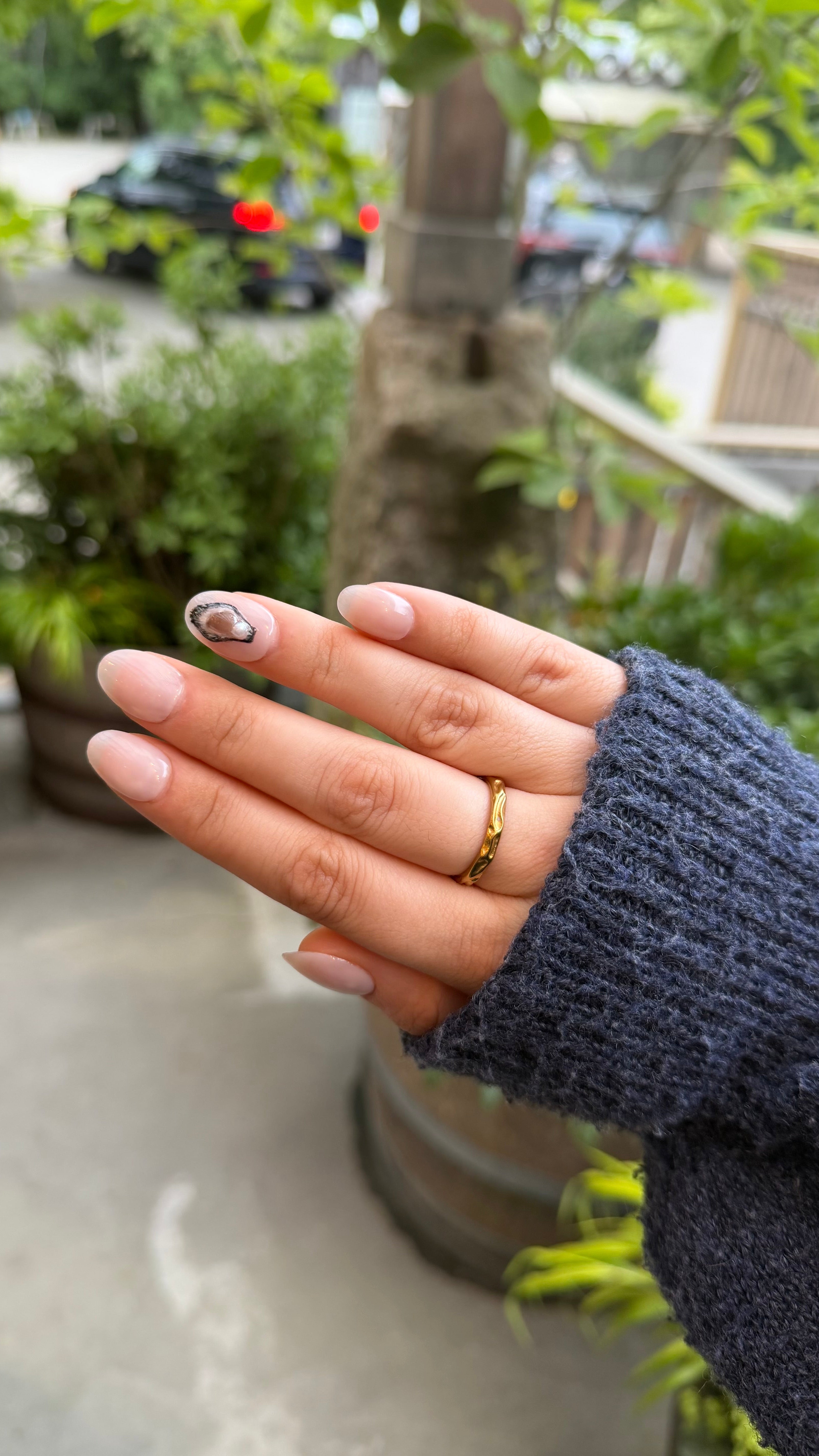 Sardine & Oyster Shell Set | Nantucket Summer Nails | Press Ons