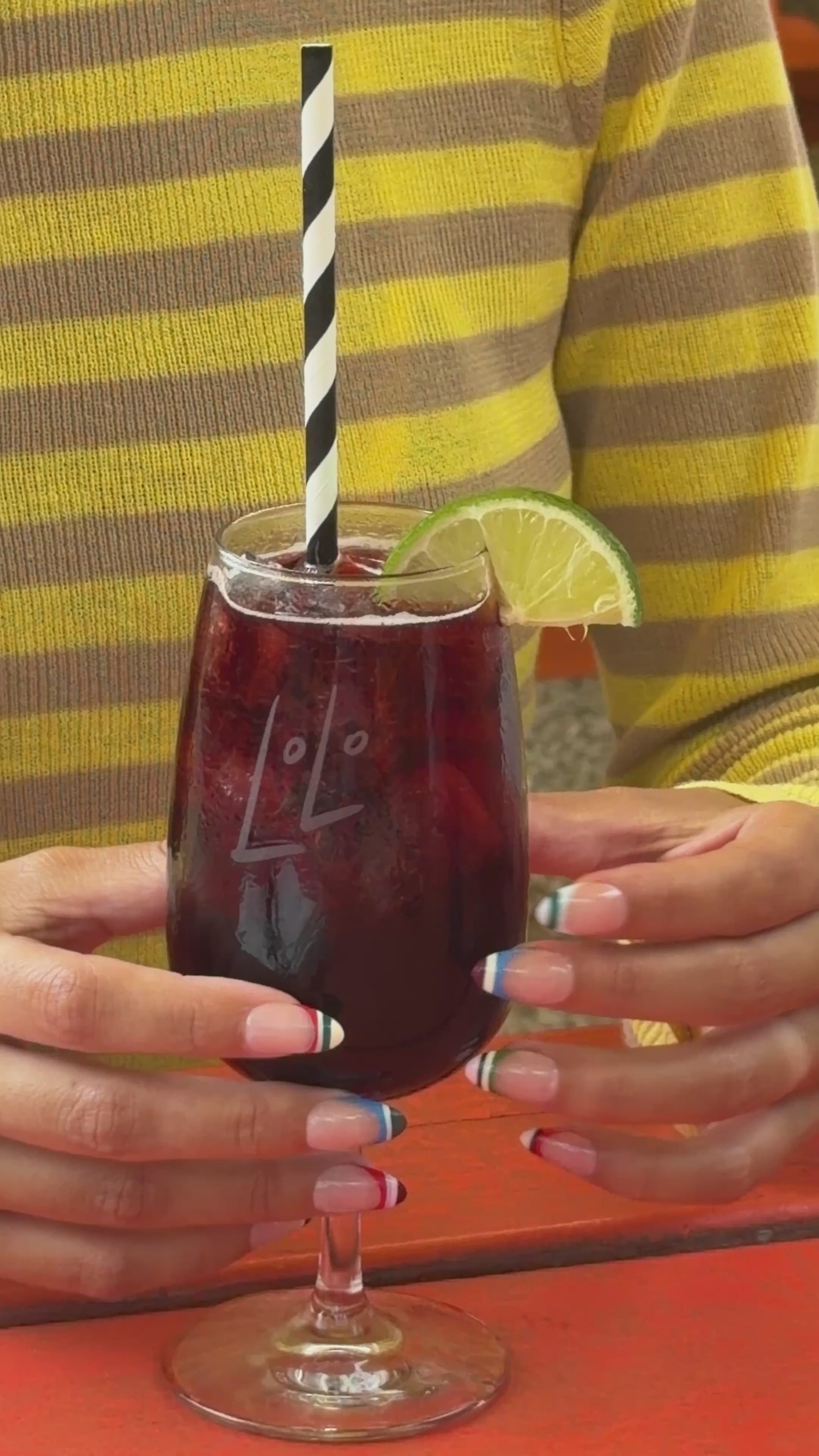 Stripe Funky French Press-On Nails | Mixed Stripes Nails | Summer Nail Art